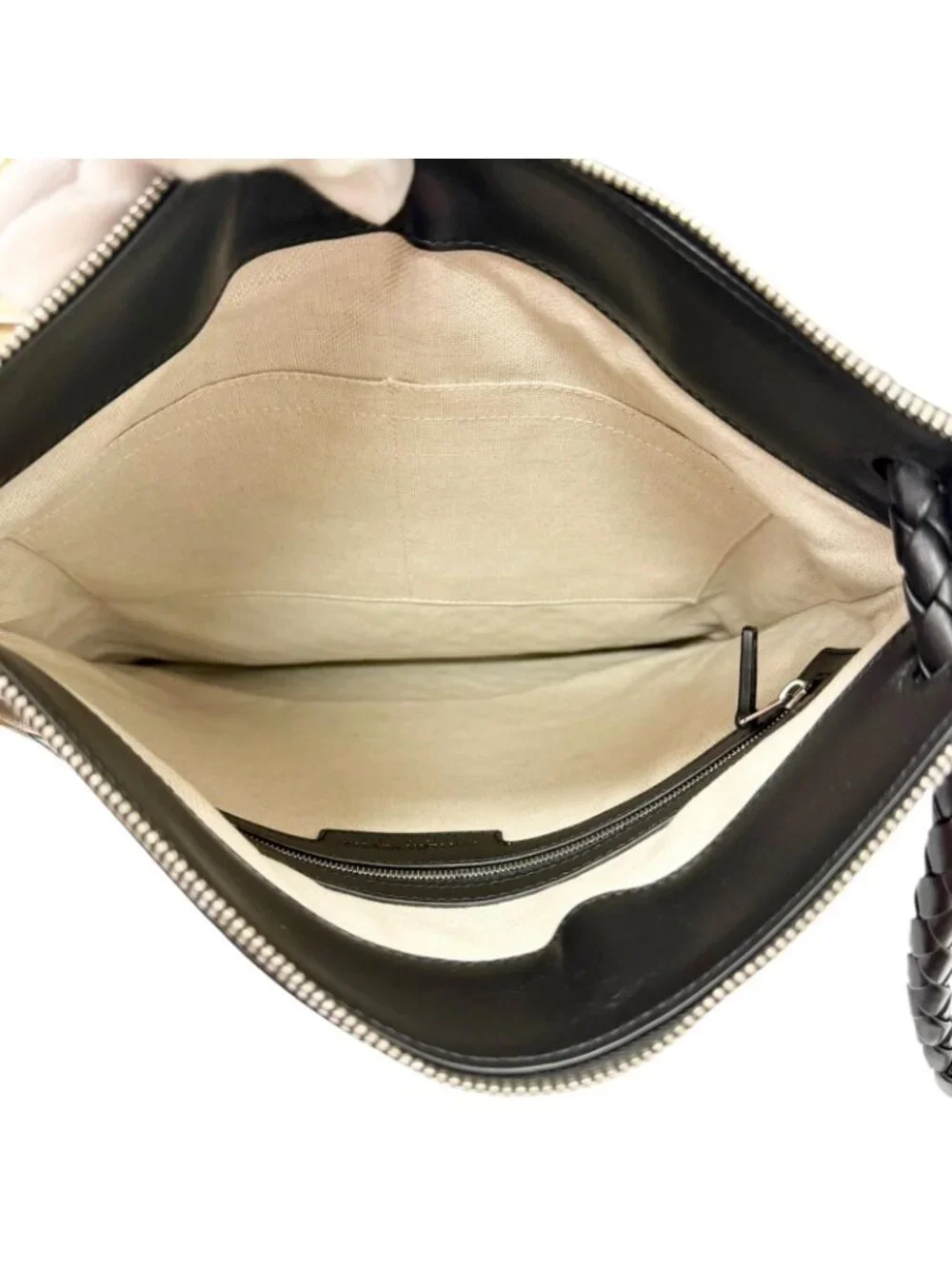 Bottega Veneta Andiamo Leather Intrecciato Messenger Flat Shoulder